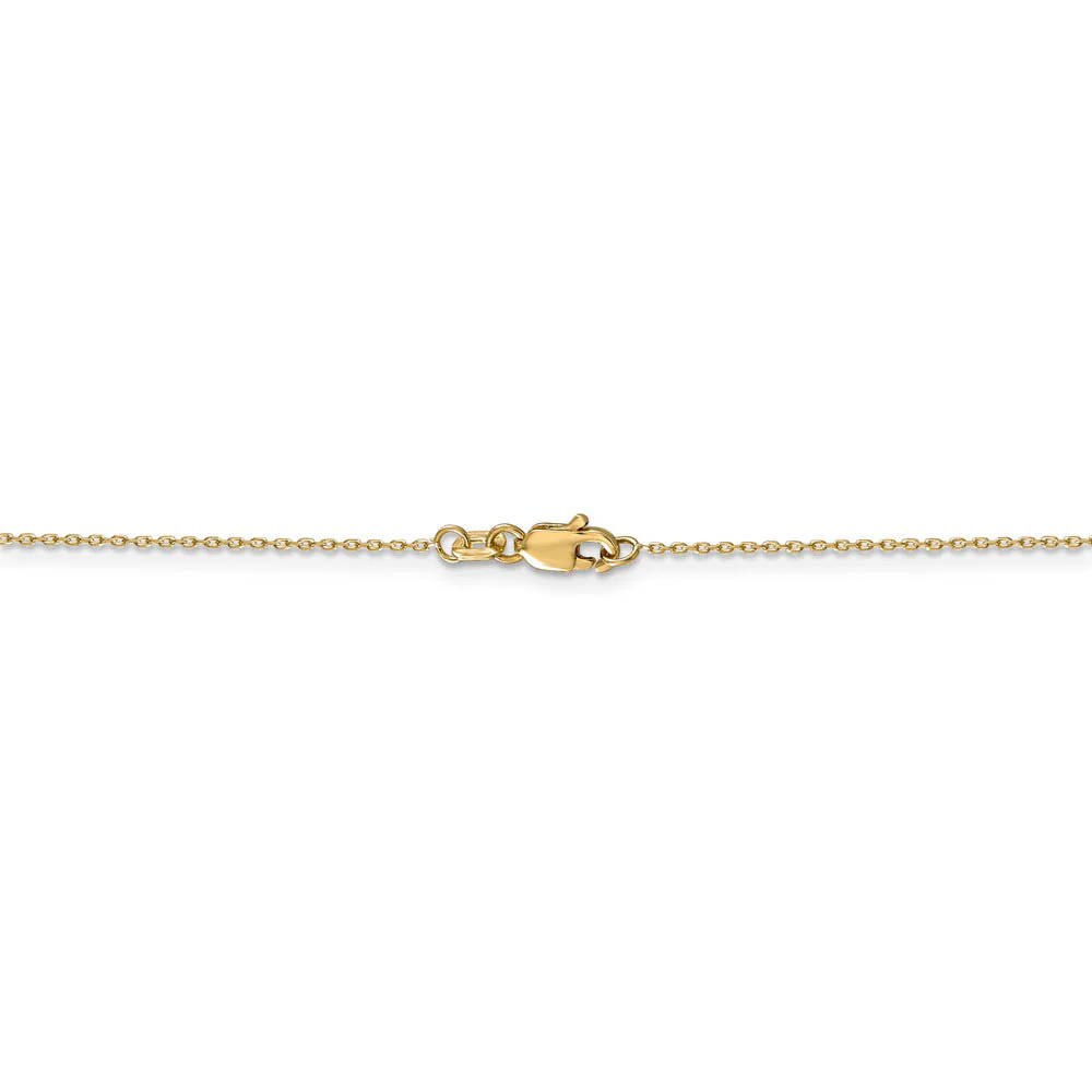 14k Yellow Gold Dog Bone and Red Enamel Paw Prints Necklace - Image 4