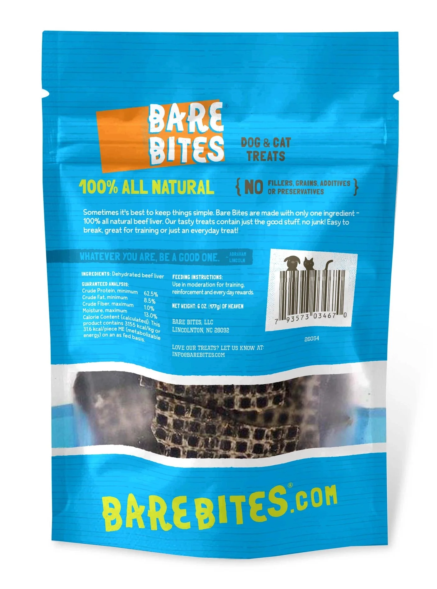 Bare Bites 100% All Natural Dehydrated Beef Liver Dog and Cat Treats, 1LB - Made in USA - Image 4