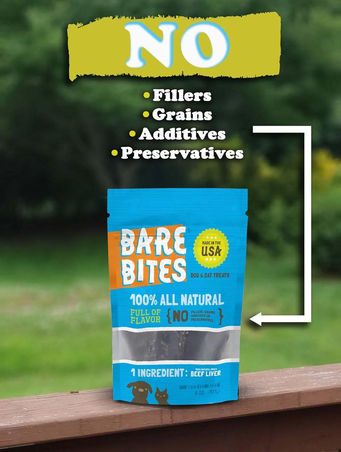 Bare Bites 100% All Natural Dehydrated Beef Liver Dog and Cat Treats, 1LB - Made in USA - Image 6