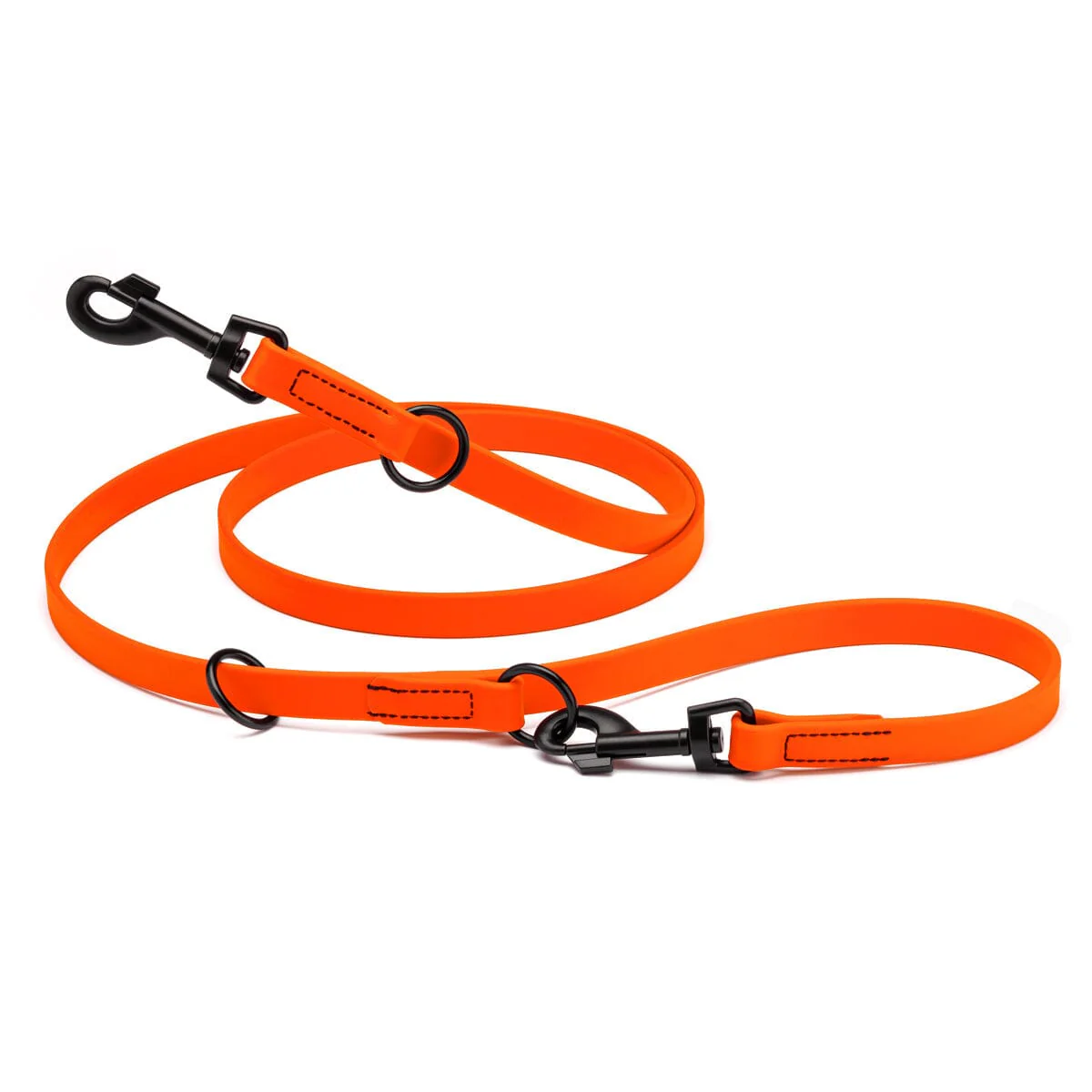 Biothane Adjustable Multi-Purpose Dog Leash with Black Hardware, 7FT - Image 10