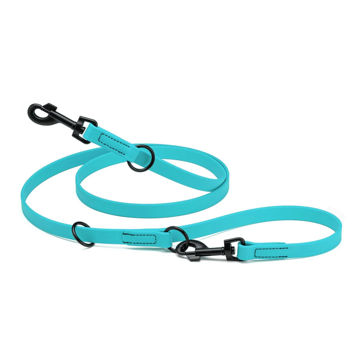 Biothane Adjustable Multi-Purpose Dog Leash with Black Hardware, 7FT - Image 6
