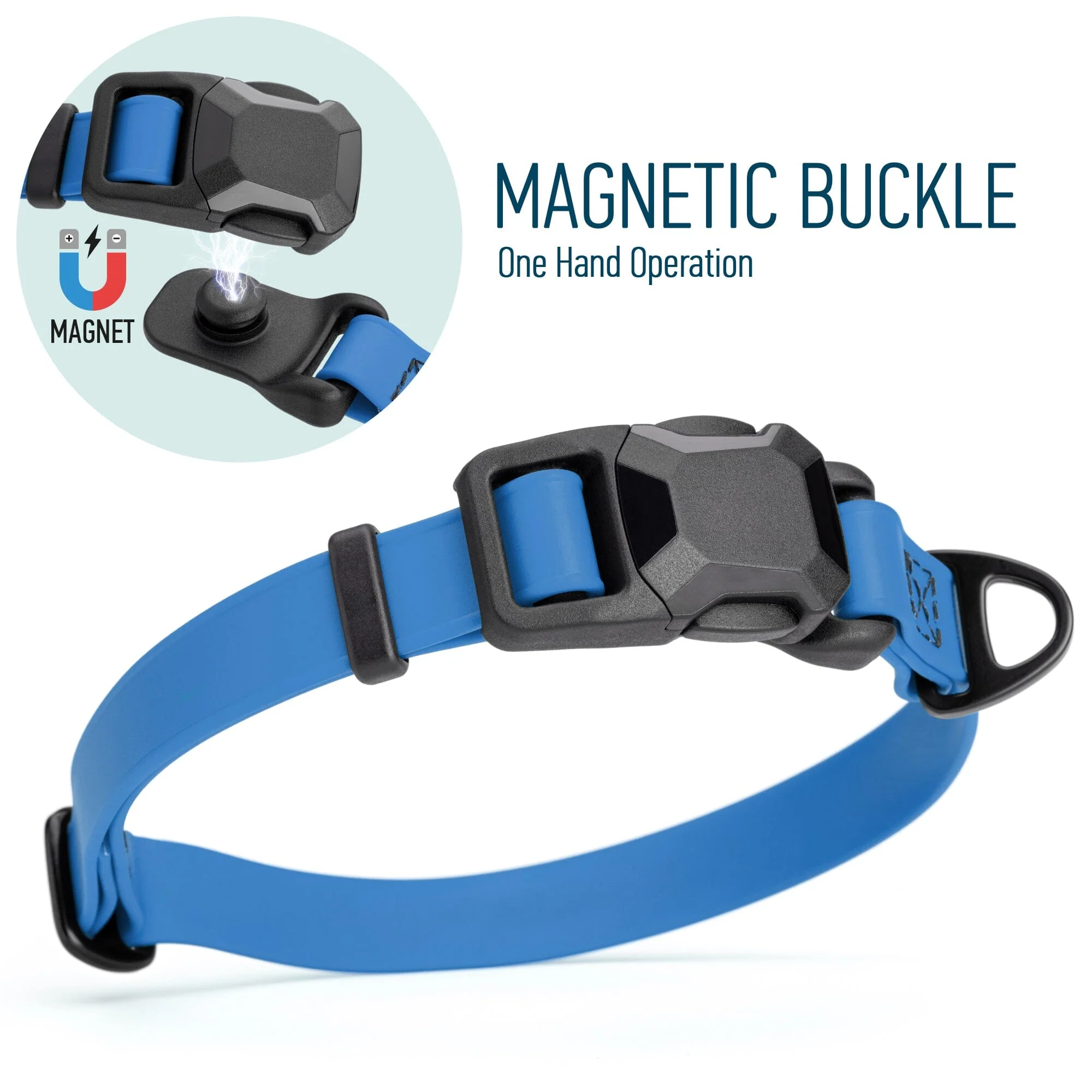 Biothane Waterproof Dog Collar with Magnetic Quick Release Buckle - Image 63