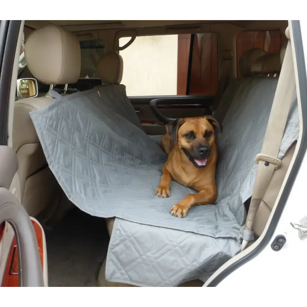 Formosa Covers Car Seat Hammock Cover with Non-Slip Fabric for Dogs and Pets Grey - Image 5