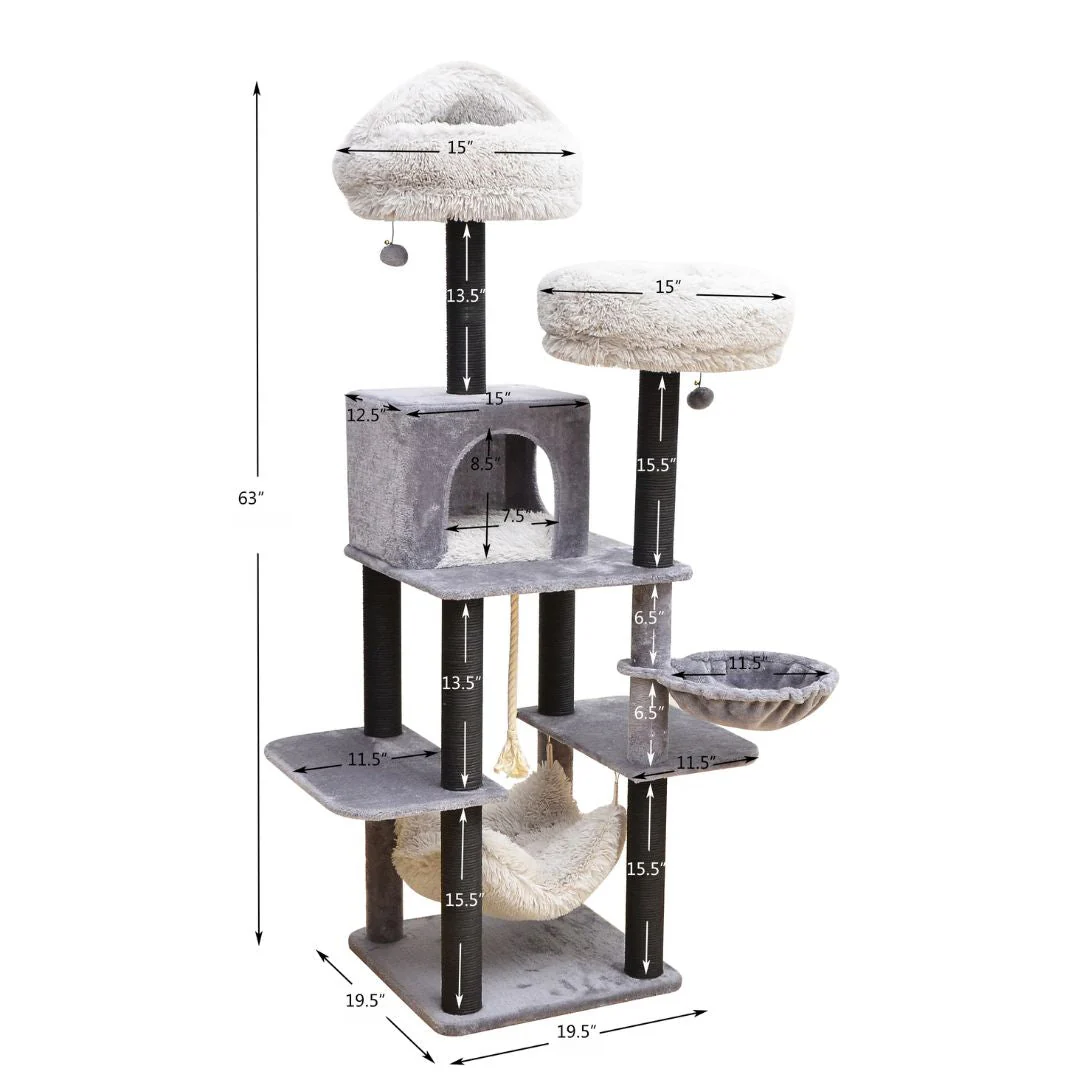 Catry Bradbury 7 Level Gray Cat Tree - Image 12