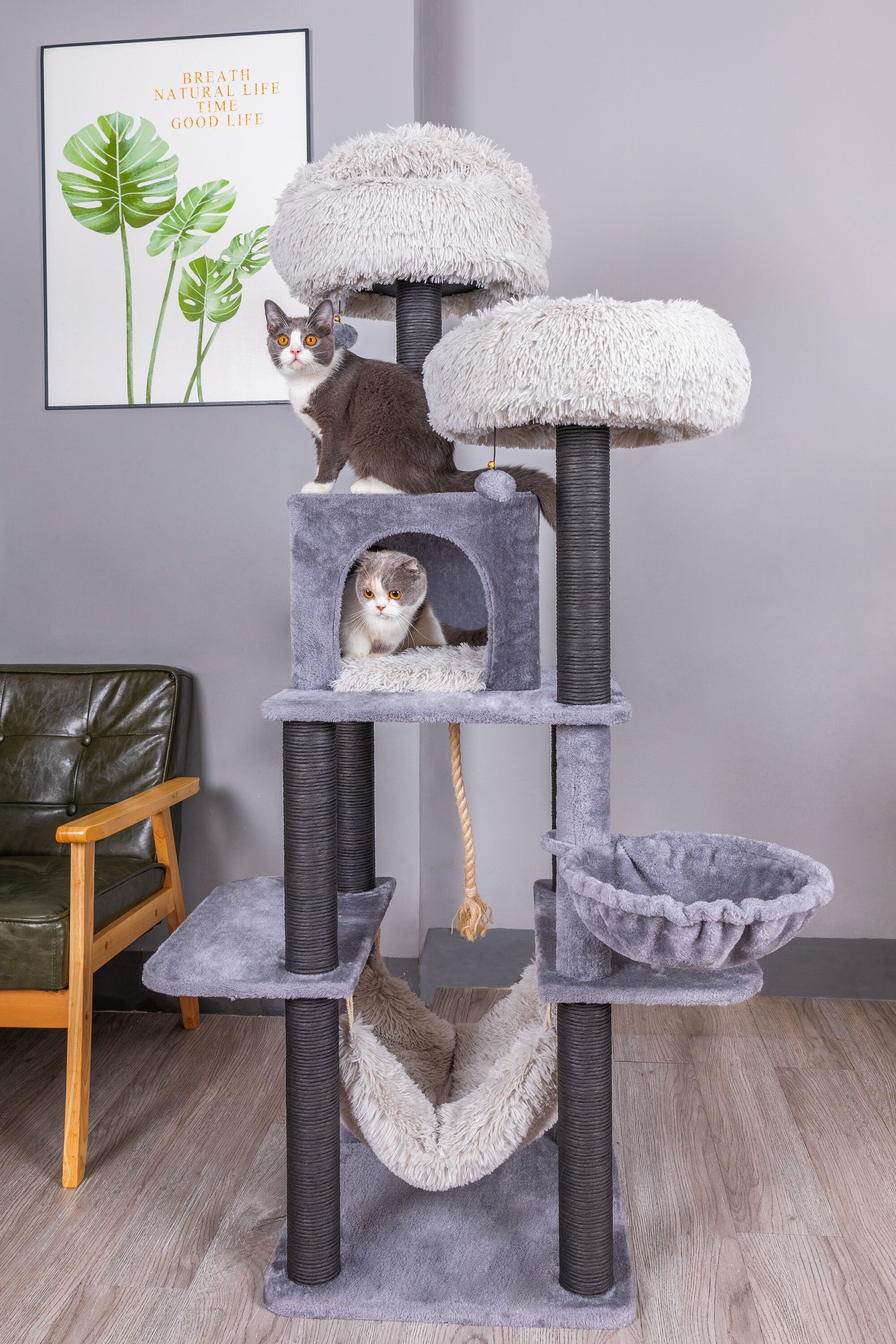 Catry Bradbury 7 Level Gray Cat Tree - Image 3