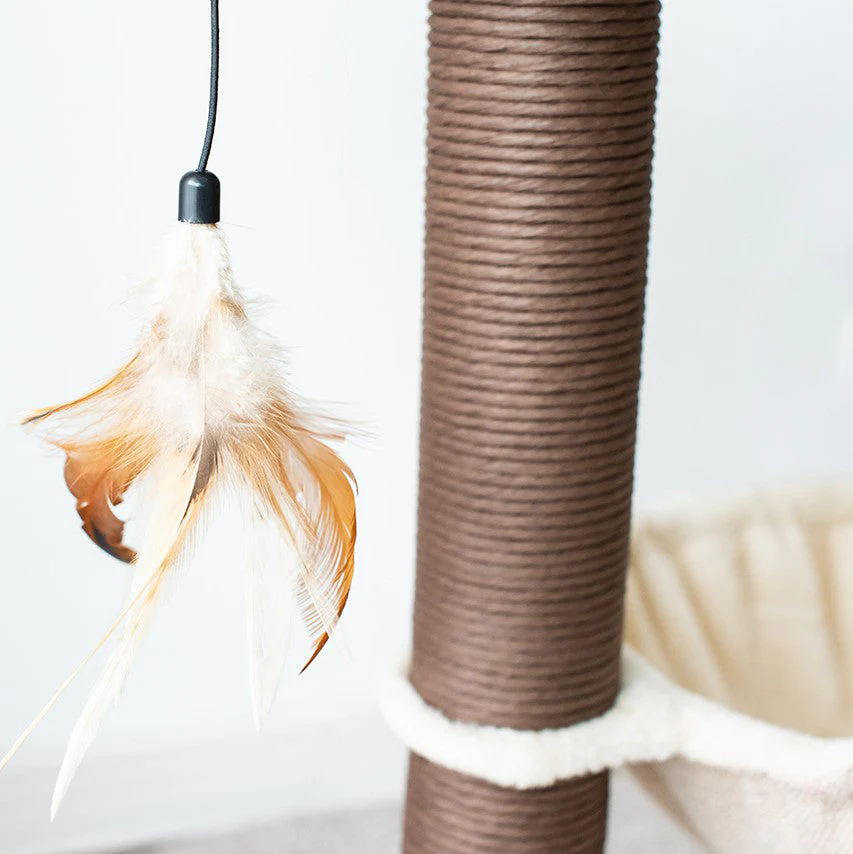 Catry Natural Cozy 3-level Cat Tree with Hammock - Image 2