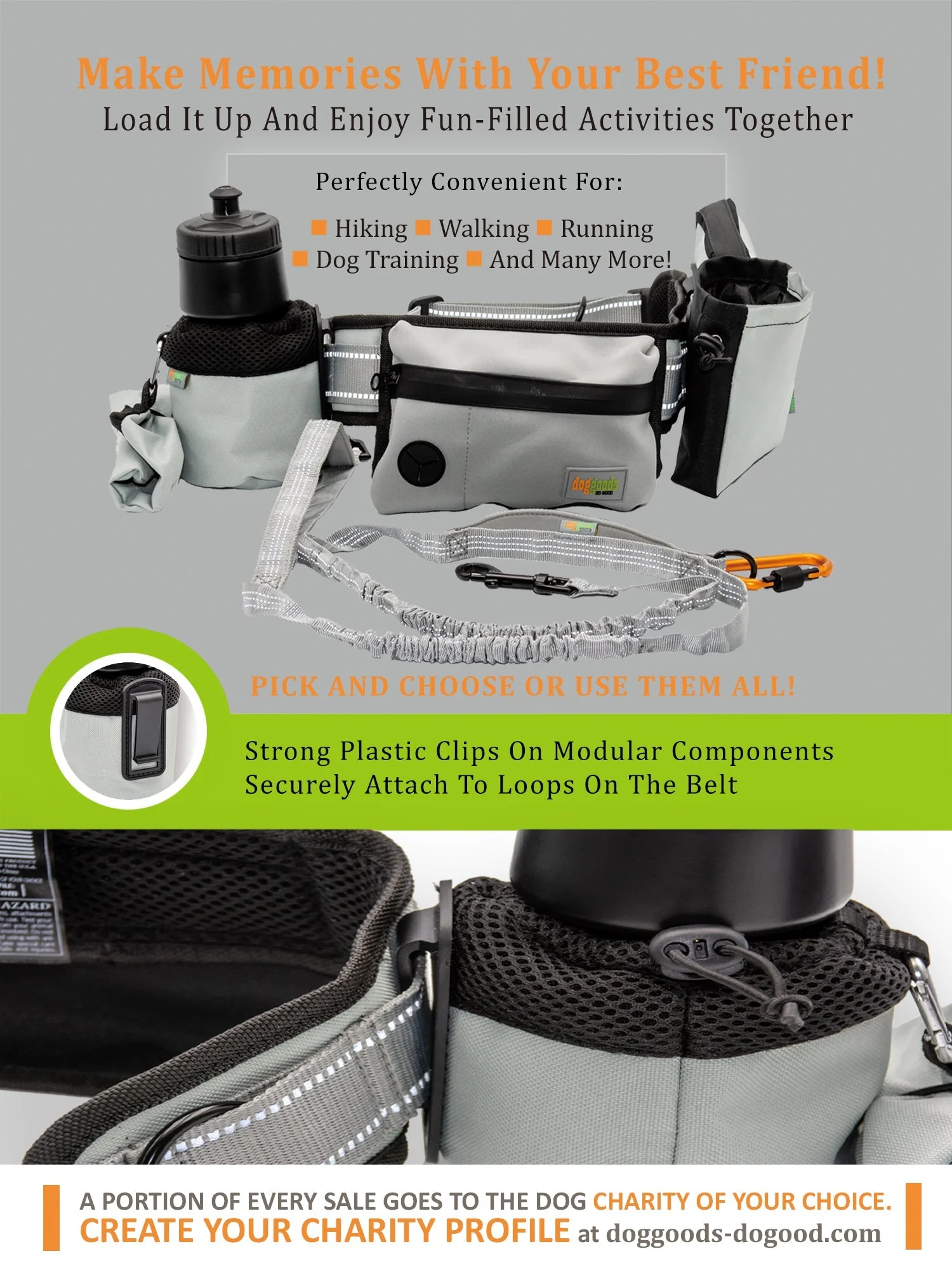 Dog Leash Fanny Pack (The Everything Leash) by DogGoods ™ - Image 6
