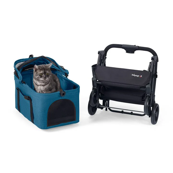 ibiyaya® Essential – Travois Tri-fold Pet Travel System XL, Pet Stroller with Detachable Carrier - Image 9
