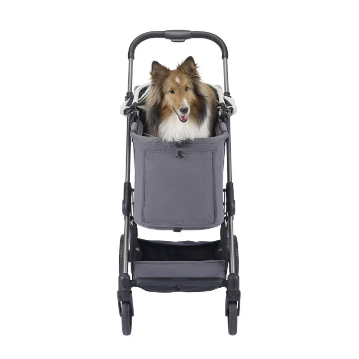 Ibiyaya Maxi Deep Carriage Pet Stroller with Puncture-Free Rubber Wheels, Lightweight and Collapsible - Image 15