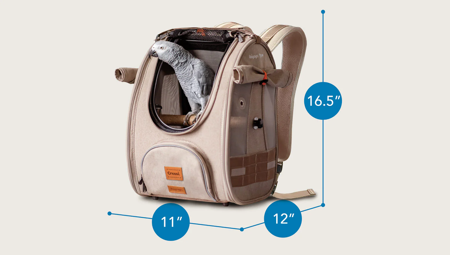 Ibiyaya BirdTricks TrackPack for Birds, Patented Bird Carrier Backpack with Perch, Airline Approved - PreOrders Only - Image 3