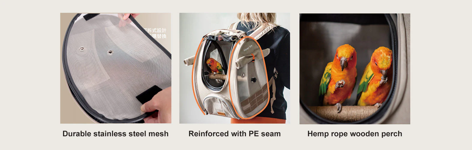 Ibiyaya BirdTricks TrackPack for Birds, Patented Bird Carrier Backpack with Perch, Airline Approved - PreOrders Only - Image 9