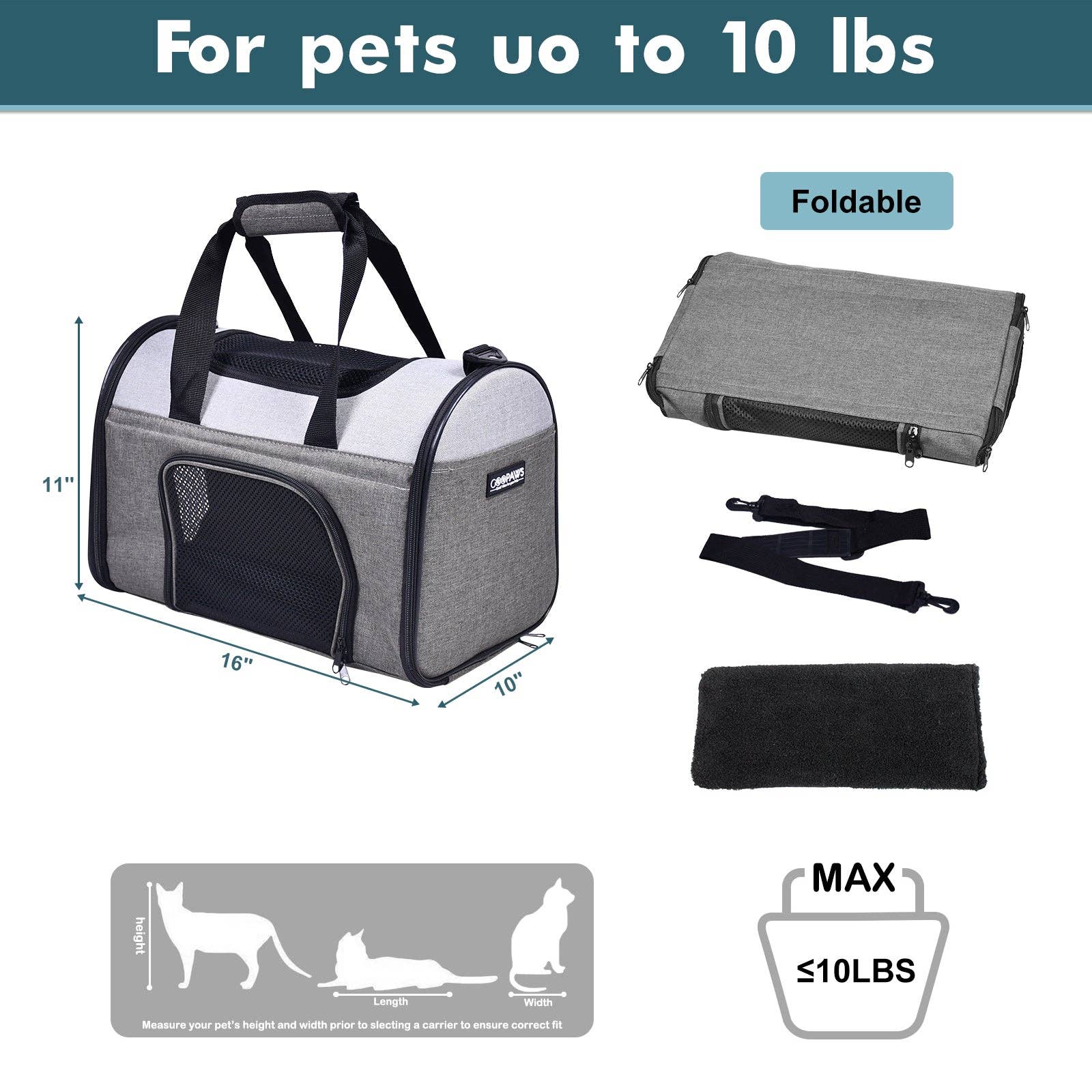 Jespet Sport Airline Travel Pet Carrier Bag - Image 2
