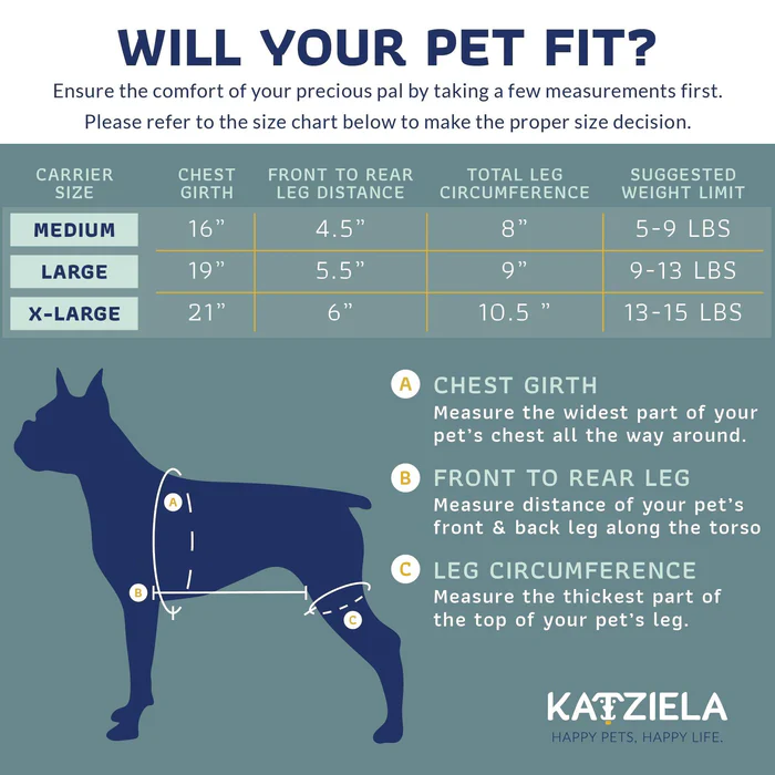 Katziela Kangaroo Pouch Pet Carrier with Breathable Mesh - Image 3