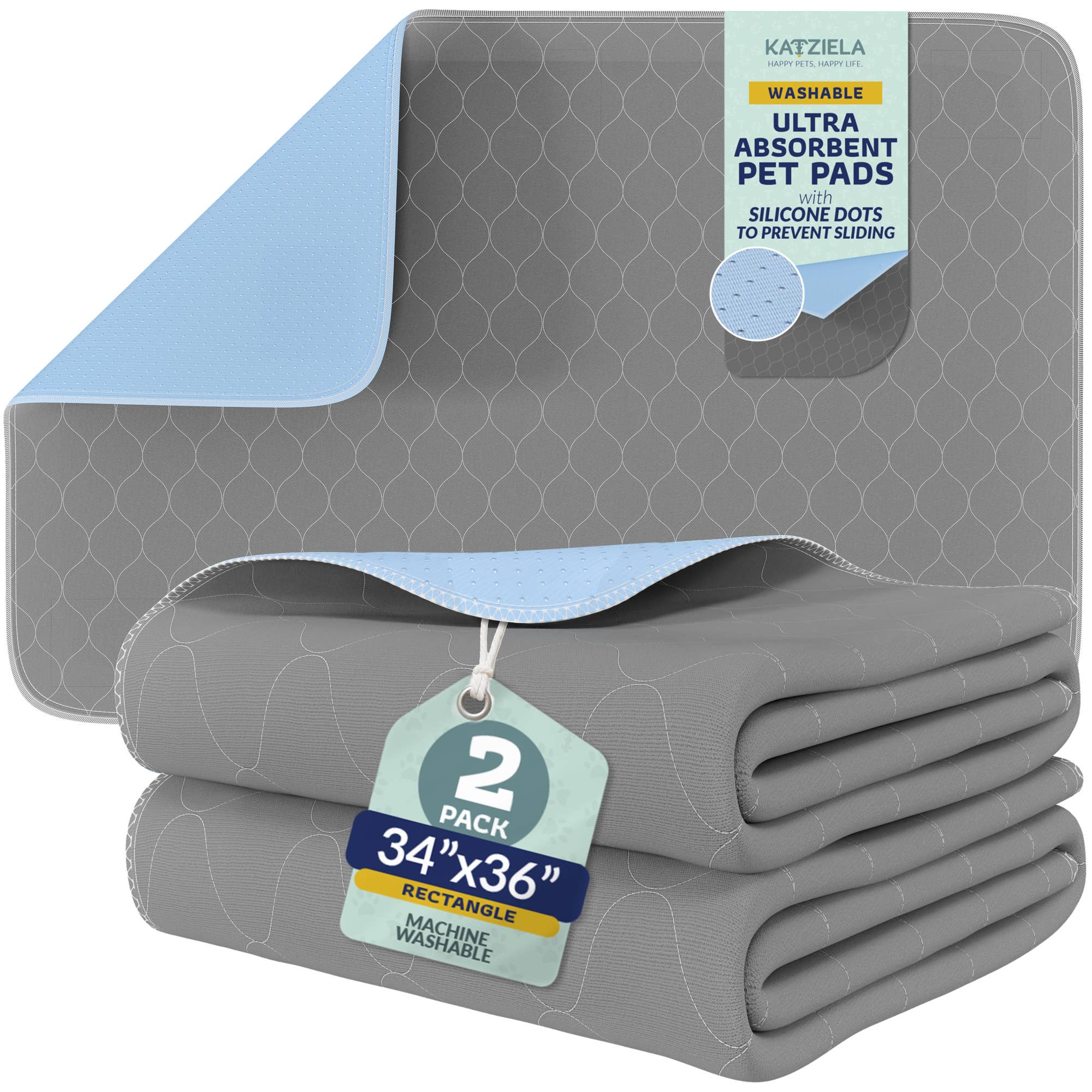 Katziela Quick-Drying Washable Waterproof Stay In Place Pee Pads - Image 22
