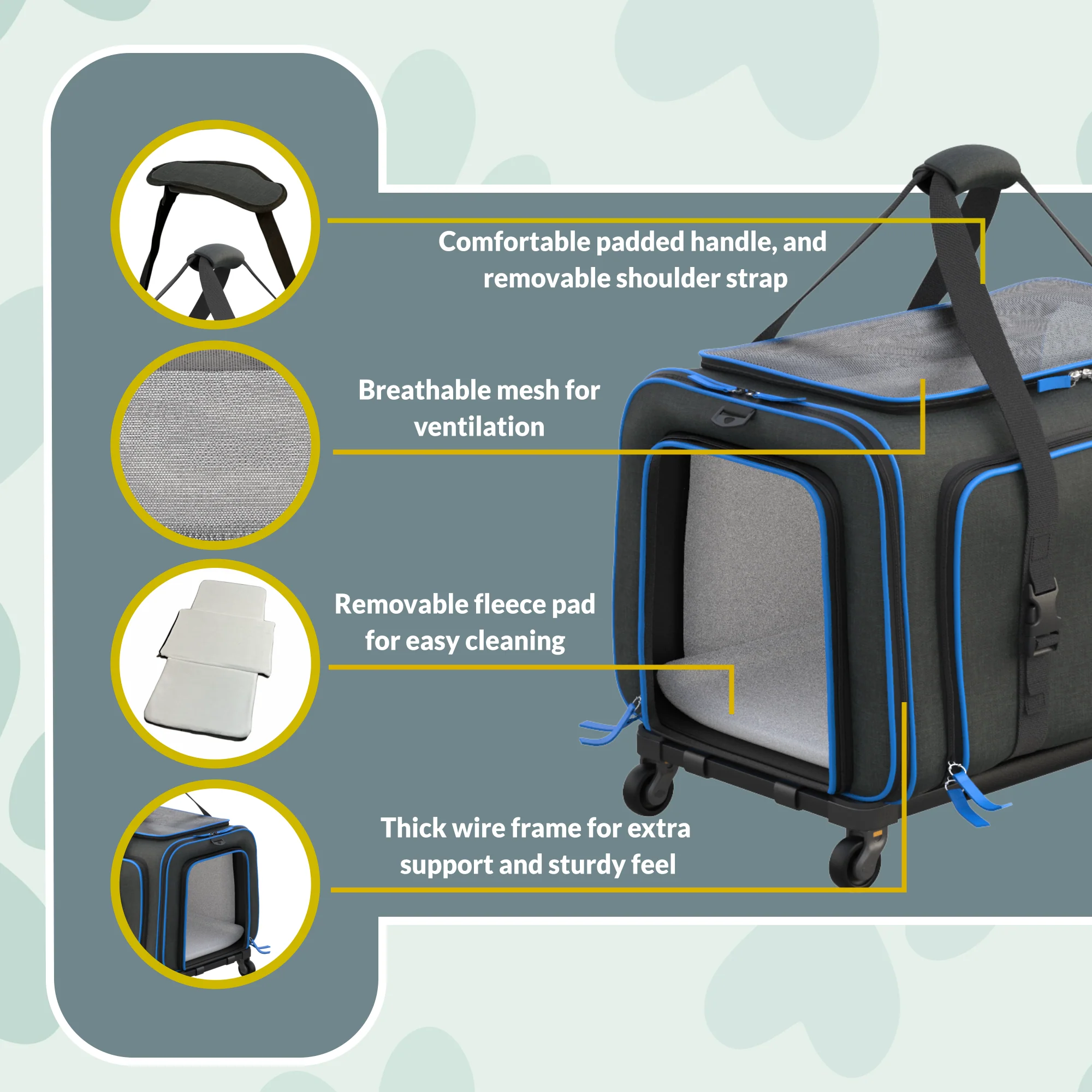 Katziela Rolling Rover Airline Compliant Expandable Wheeled Pet Carrier - Image 11