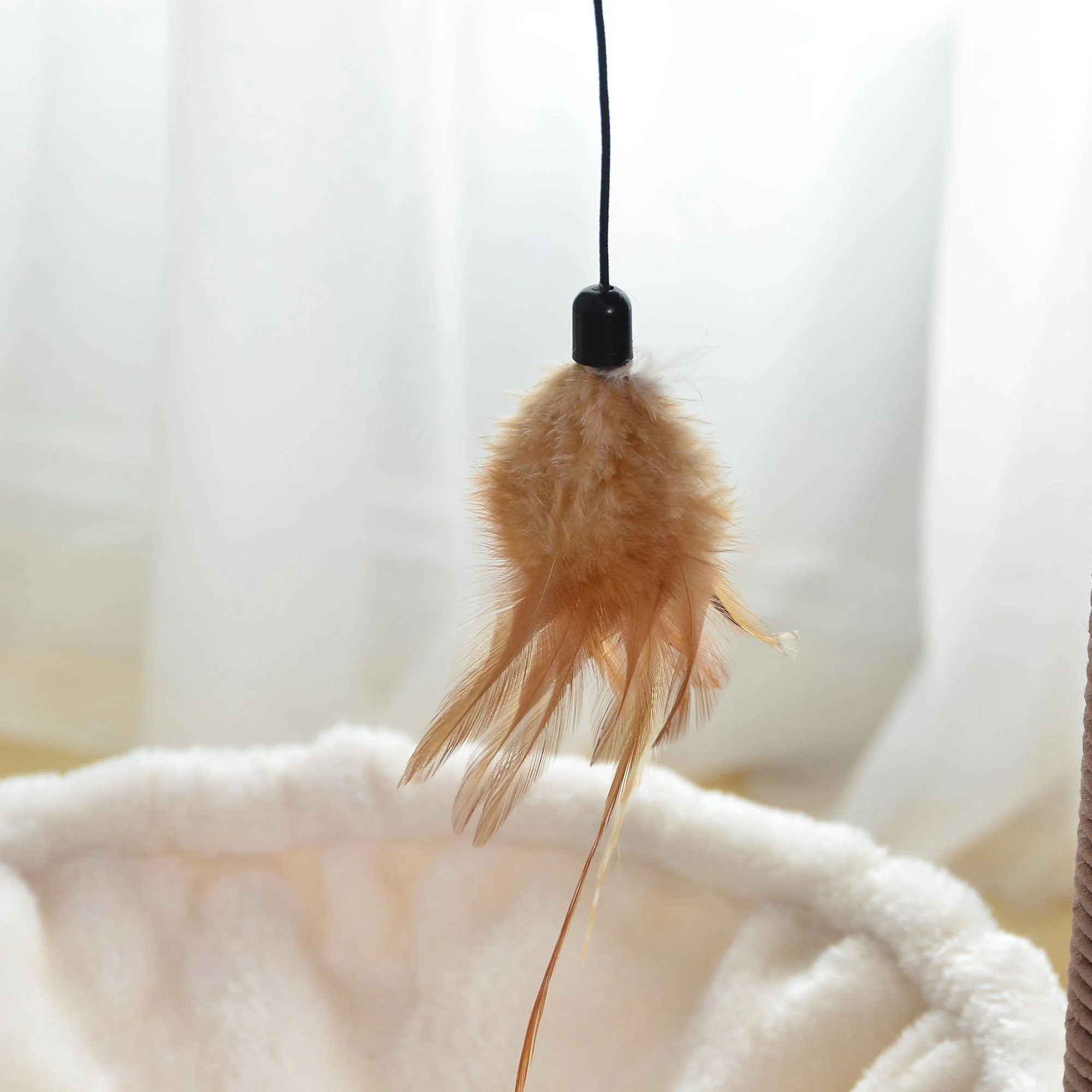 Catry Nirvana Cat Tree with Cat Hammock and Feather Toy - Image 6