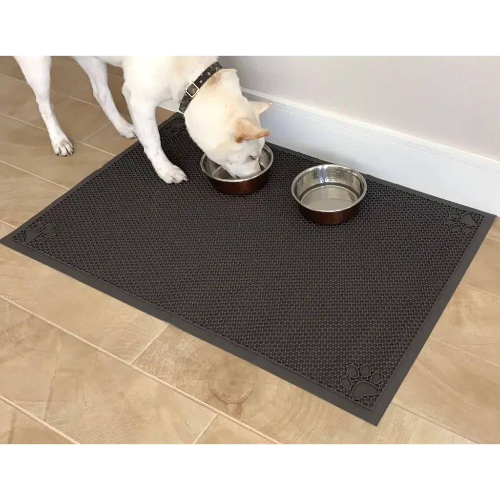 Formosa Covers Pet Feeding Cat Litter Catcher Non-Slip Mat Waterproof Large 23"L x 36"W Jet Black - Image 5