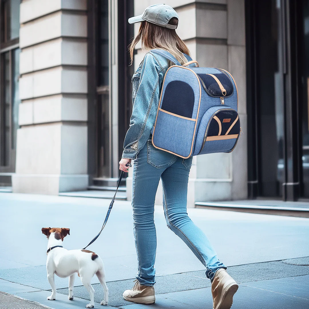 Petsfit Denim Backpack for Pets - Image 3