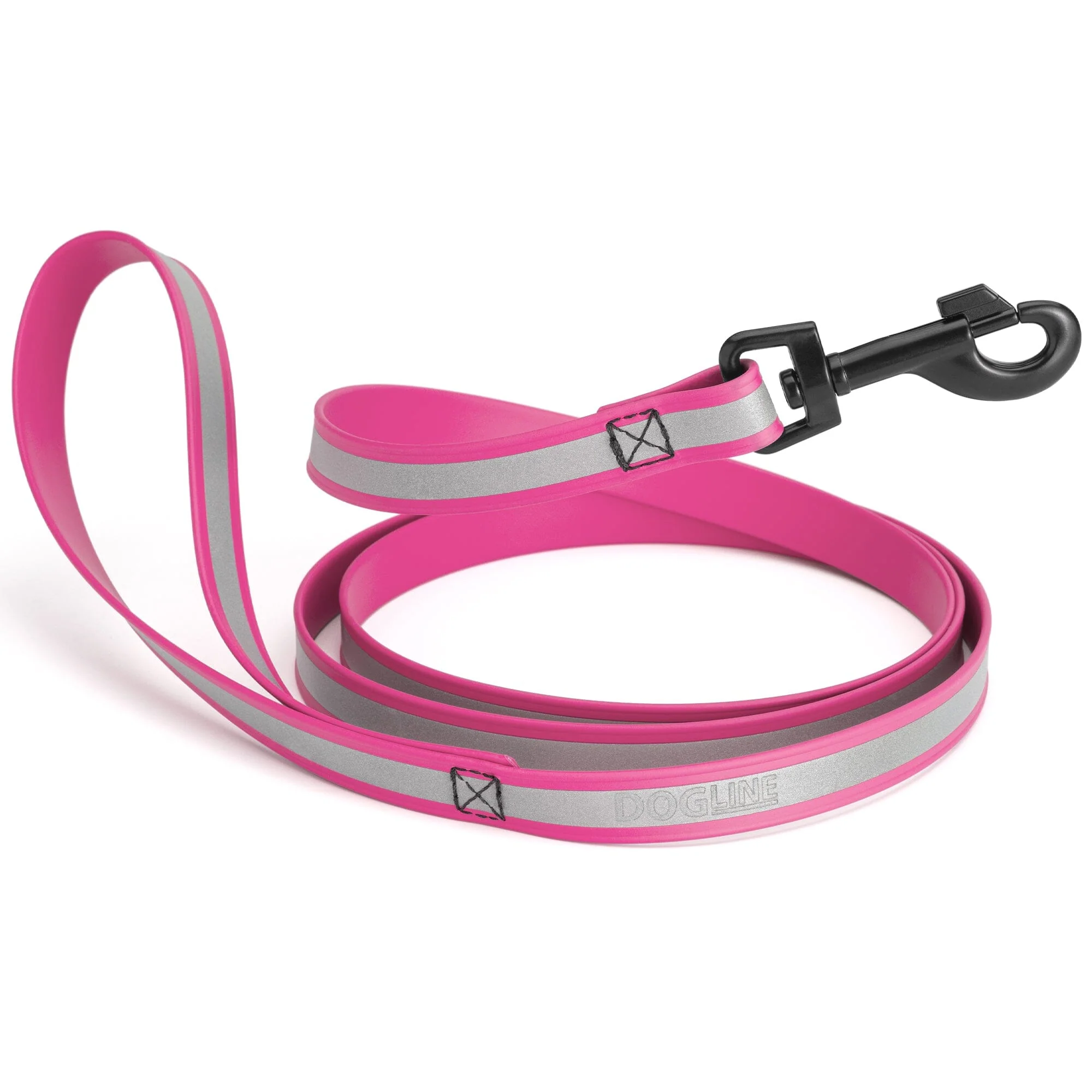 Reflective Biothane Dog Leash with Black Hardware - Image 10