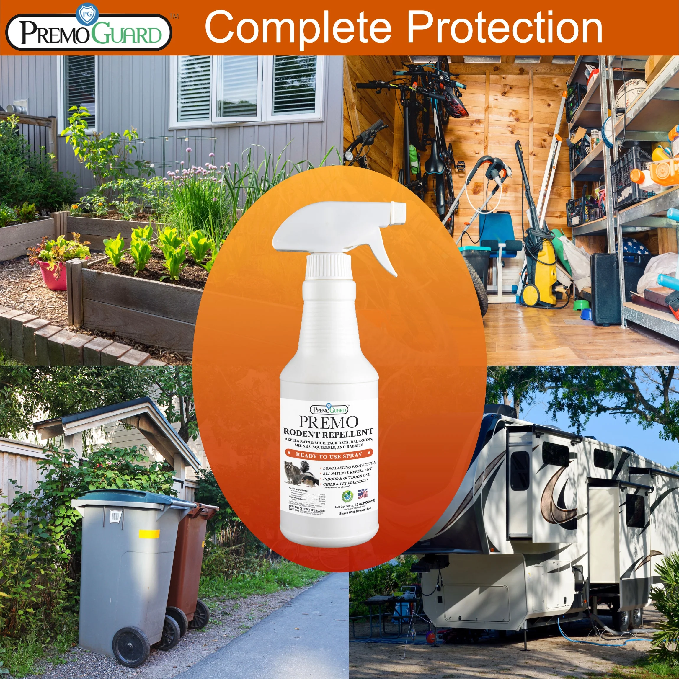 Rodent Repellent Spray - 32 oz - Plant Based All Natural Non-Toxic - By Premo Guard - Image 6