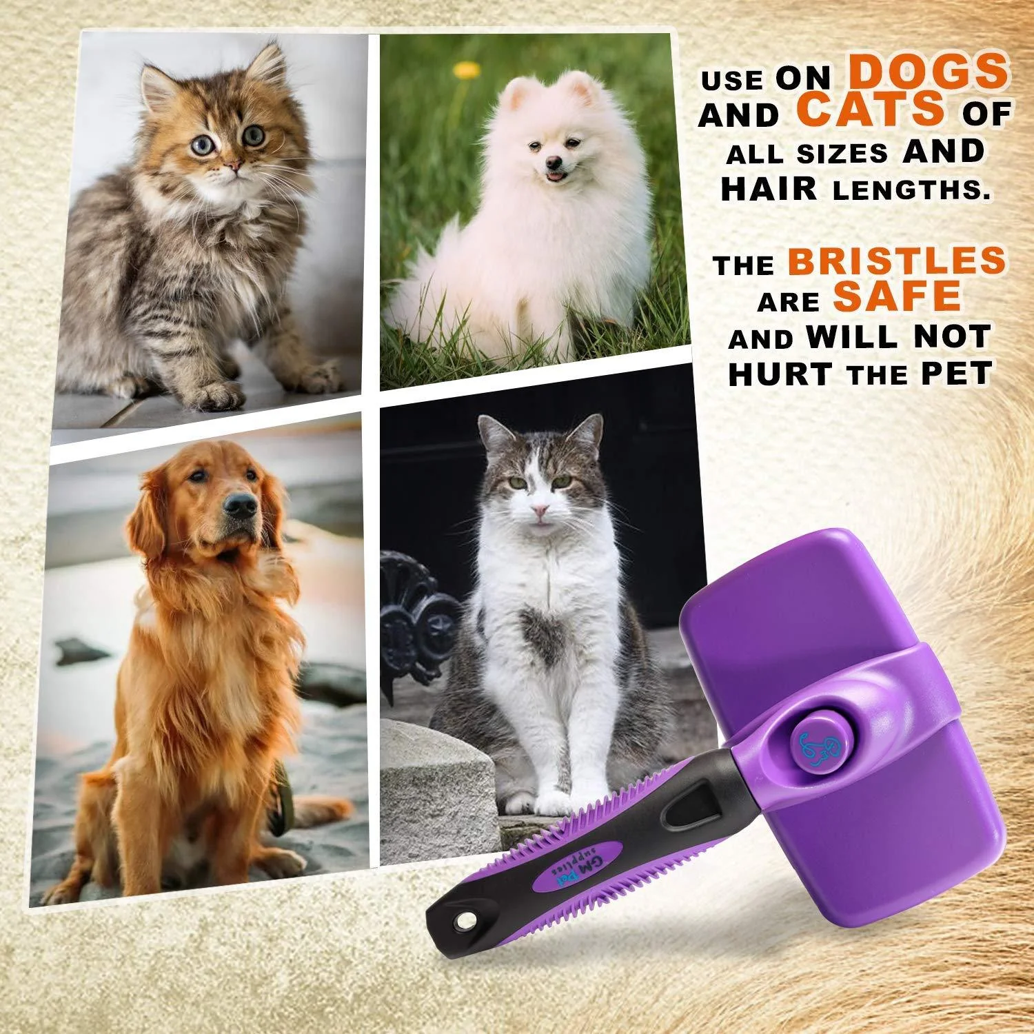 Self Cleaning Grooming Brush - Image 3