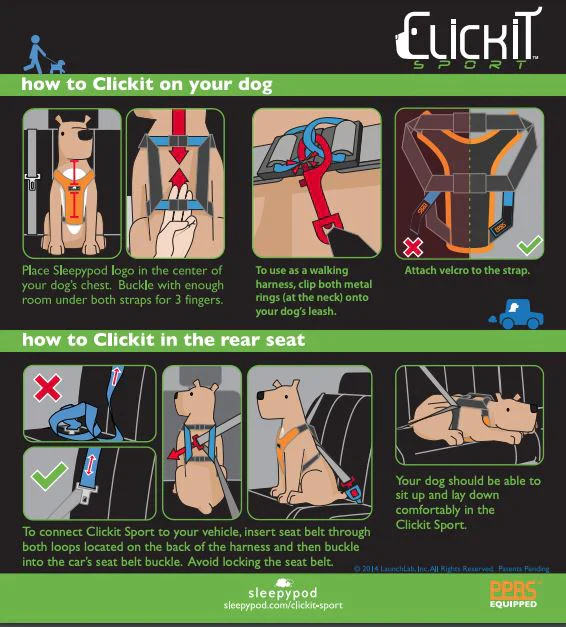 Sleepypod Clickit Sport Plus Crash-Tested Car & Walking Harness - Image 4