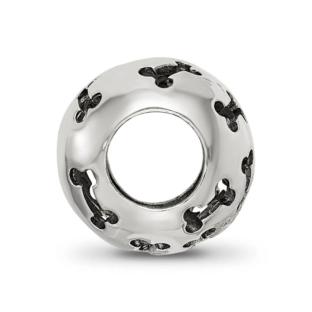 Sterling Silver Cutout Dog Bone Bead Charm - Image 2