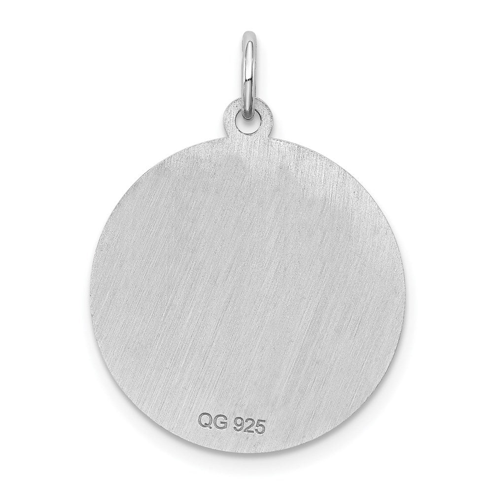 Sterling Silver Laser Etched Scottish Terrier Dog Pendant, 19mm - Image 3