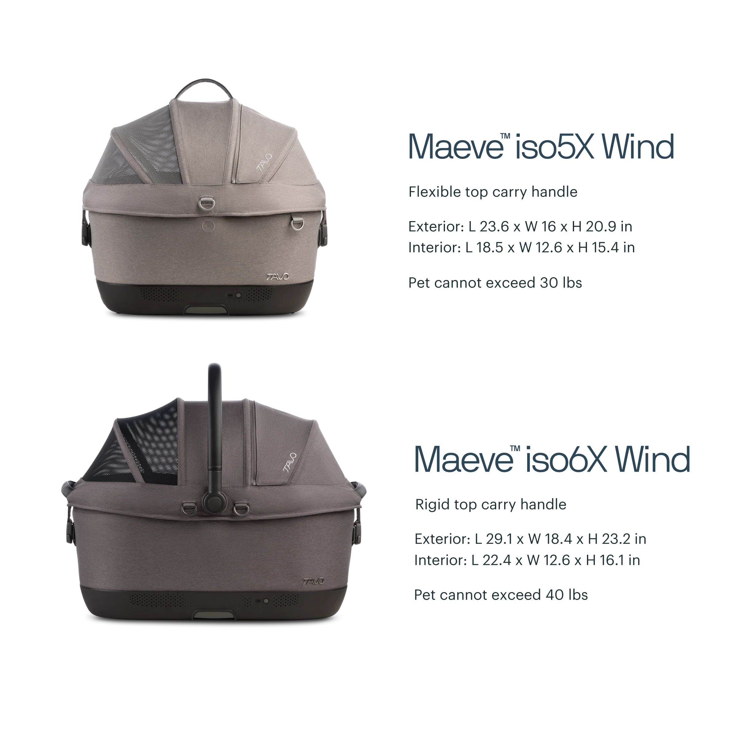 Tavo Pets Maeve™ iso6X Wind Series - Tavo’s newest crash-tested car seat! Please Note Shipping Time Frame in Description - Image 2