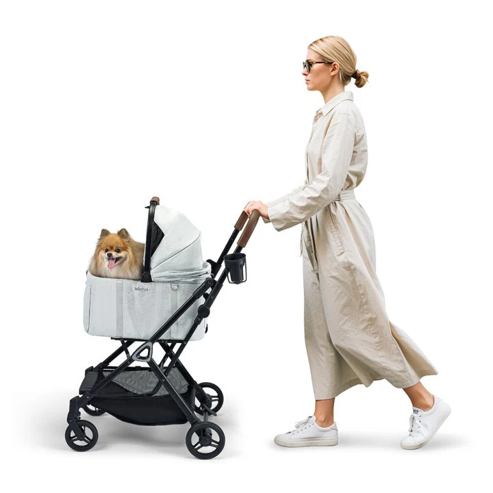 Tinker Small Detachable Pet Stroller with Cup Holder – Compact Buggy for Cats & Small Dogs - Image 9