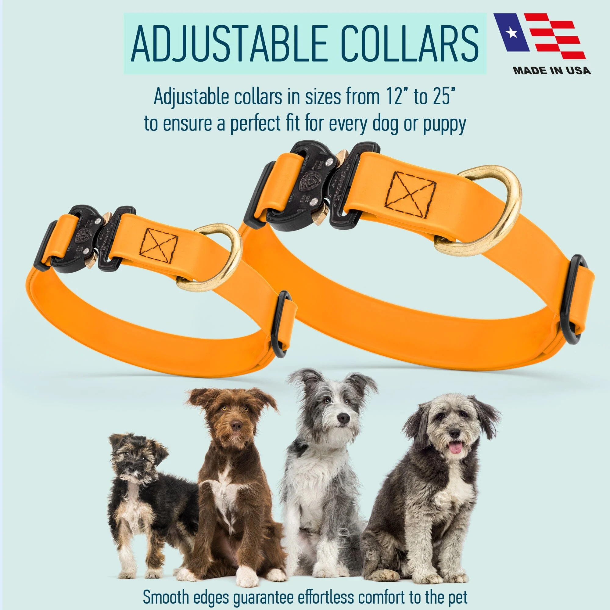 Viper BioThane Dog Collar with Cobra Metal Buckle – Odor Resistant and Waterproof - Image 5
