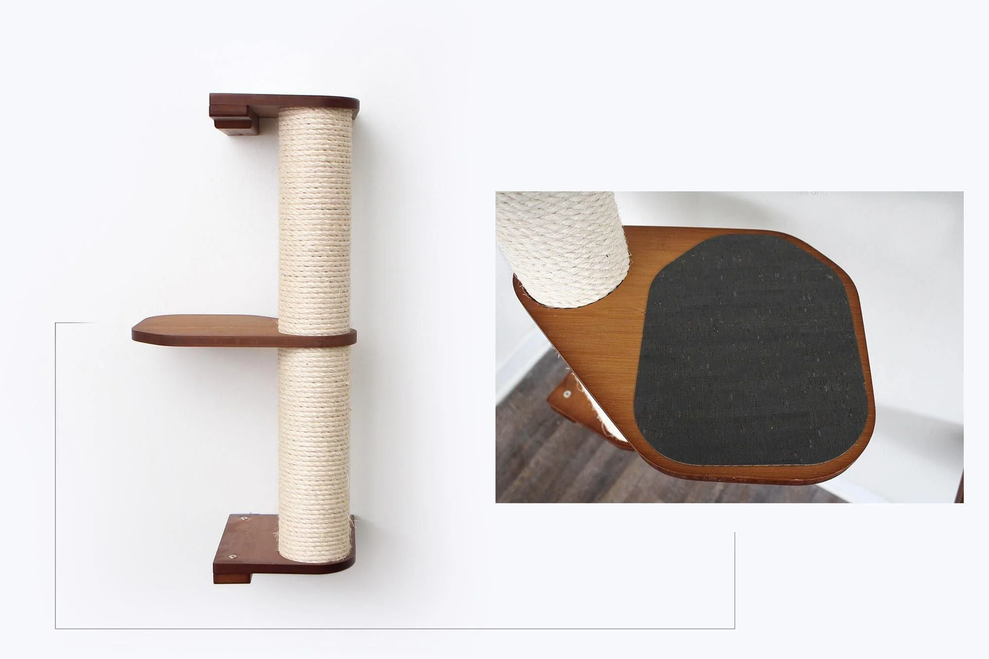 Catastrophic Creations Wall Mounted Cat Climbing Pole - Sisal - Image 29